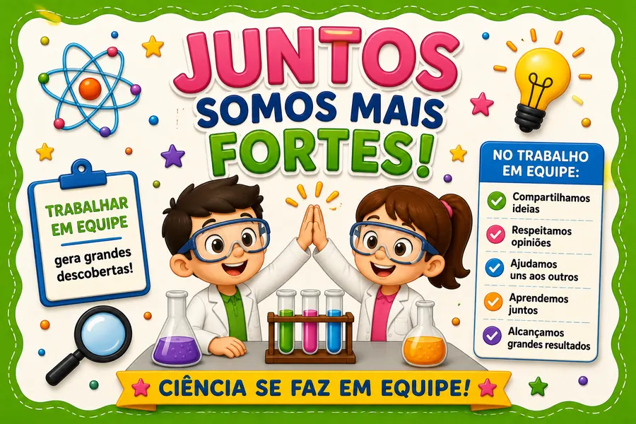 Painel decorativo: Juntos somos mais fortes!