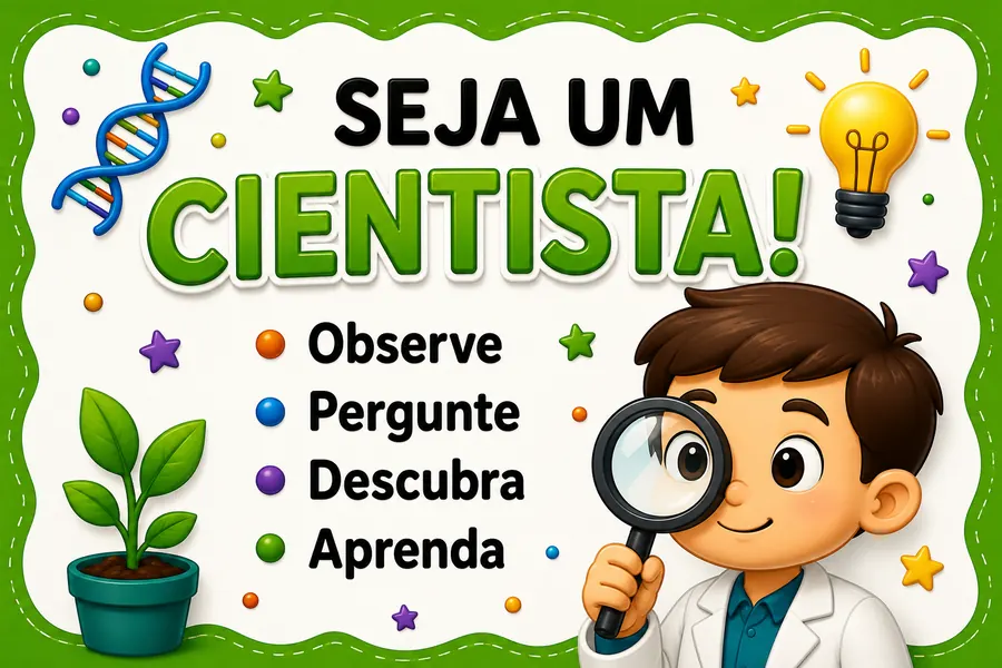 Painel decorativo: Seja um cientista!